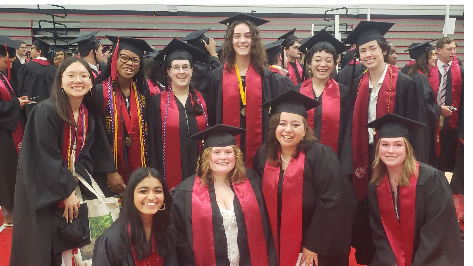 BA/BS graduates in regalia