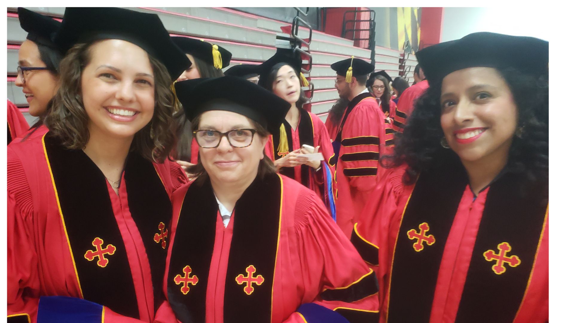 PhD students in regalia